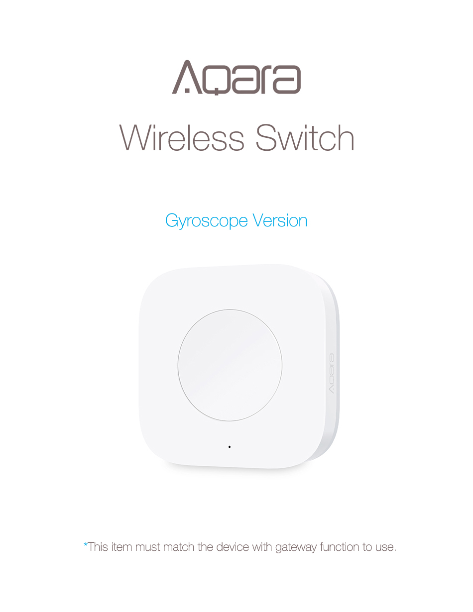 xiaomi aqara wireless smart switch (upgraded gyroscope version)