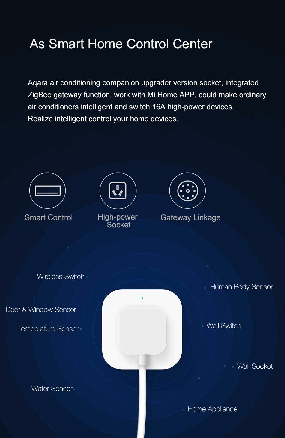 xiaomi aqara air conditioner companion wifi zigbee gateway (upgraded version)