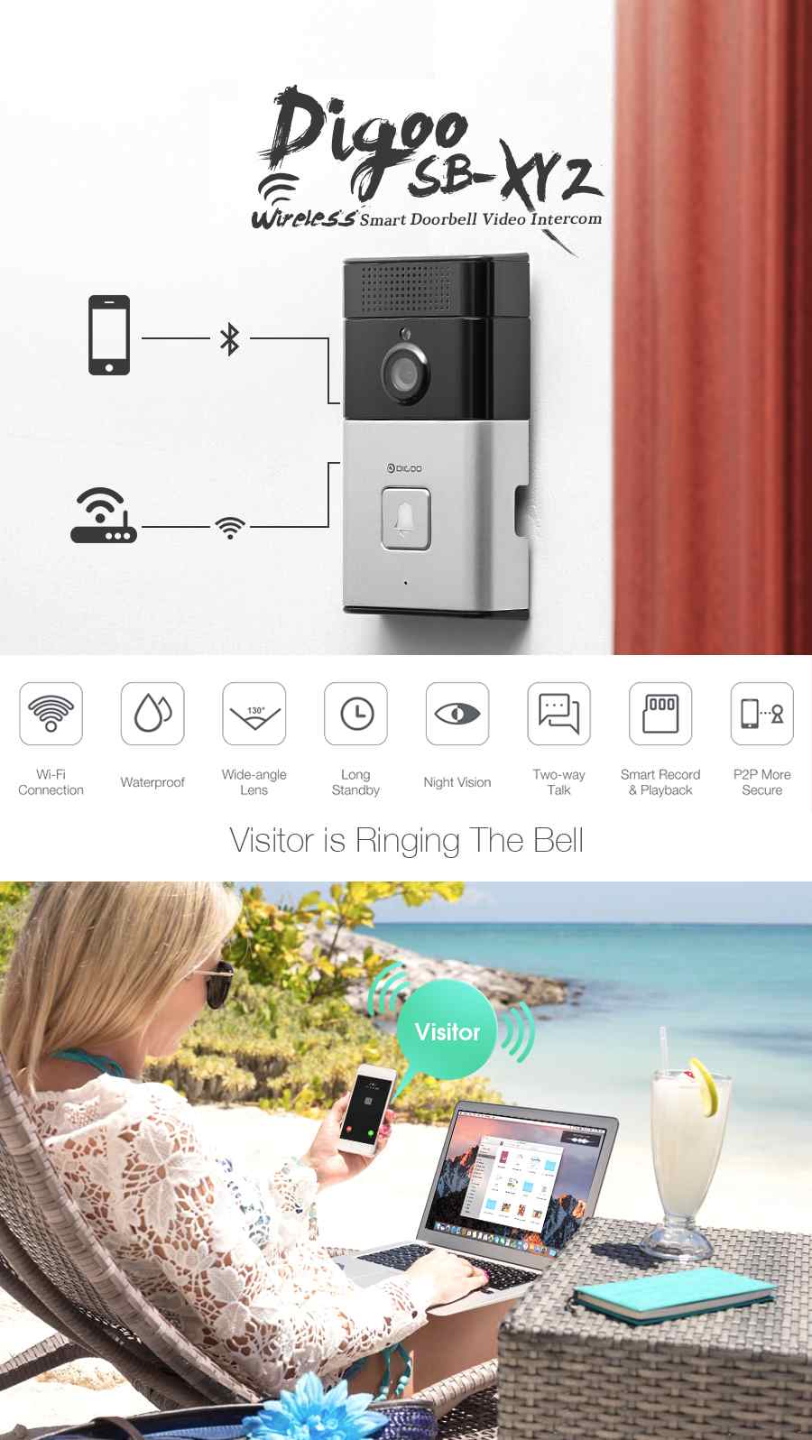 digoo sb-xyz smart video doorbell (upgraded version)