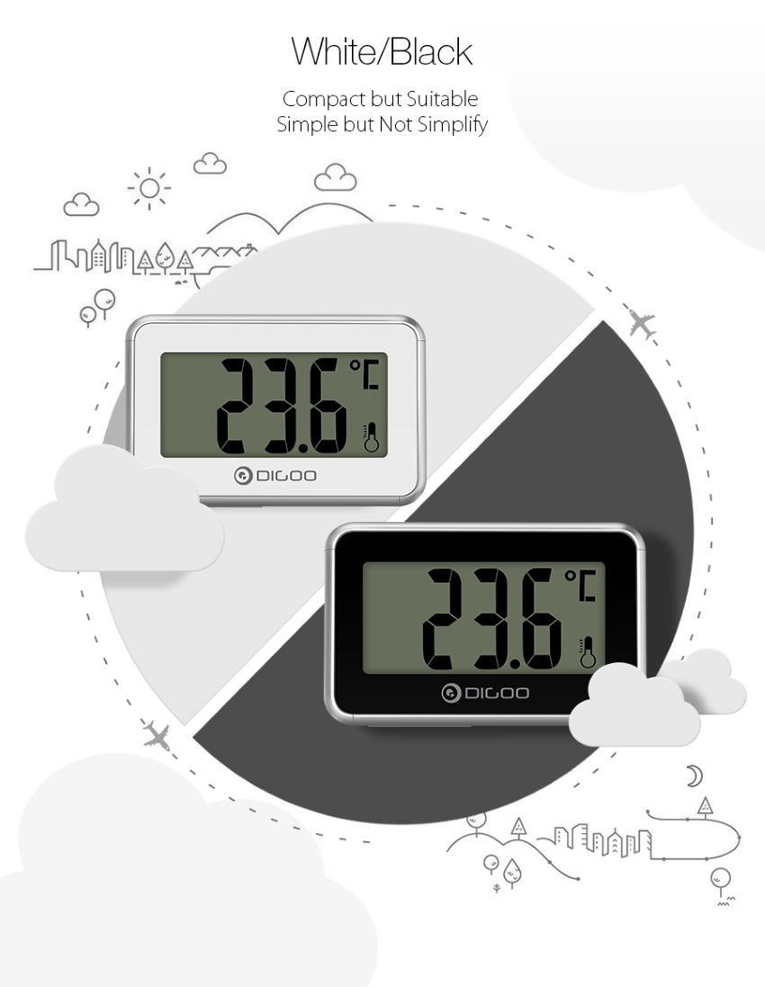 digoo dg-th1100 digital indoor thermometer (2-pack)