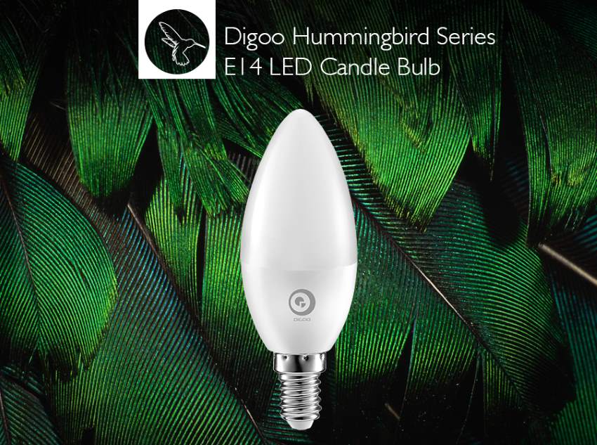 digoo hummingbird series 5w led candle bulb