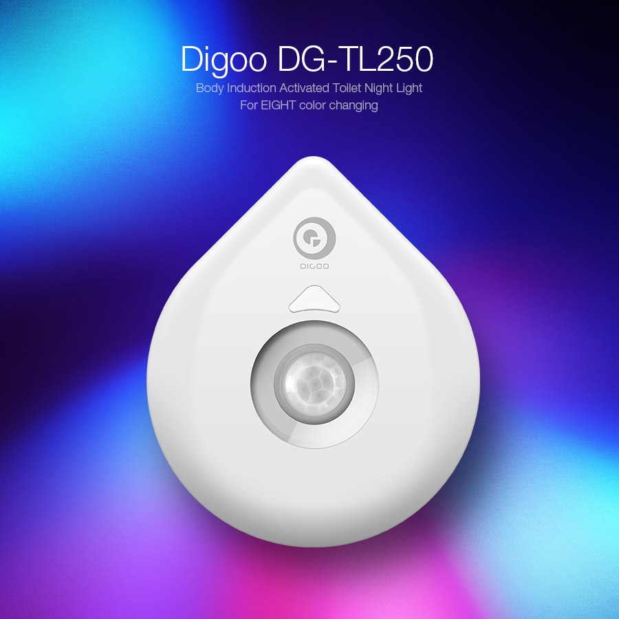 digoo dg-tl250 multi-color motion sensor led toilet night light