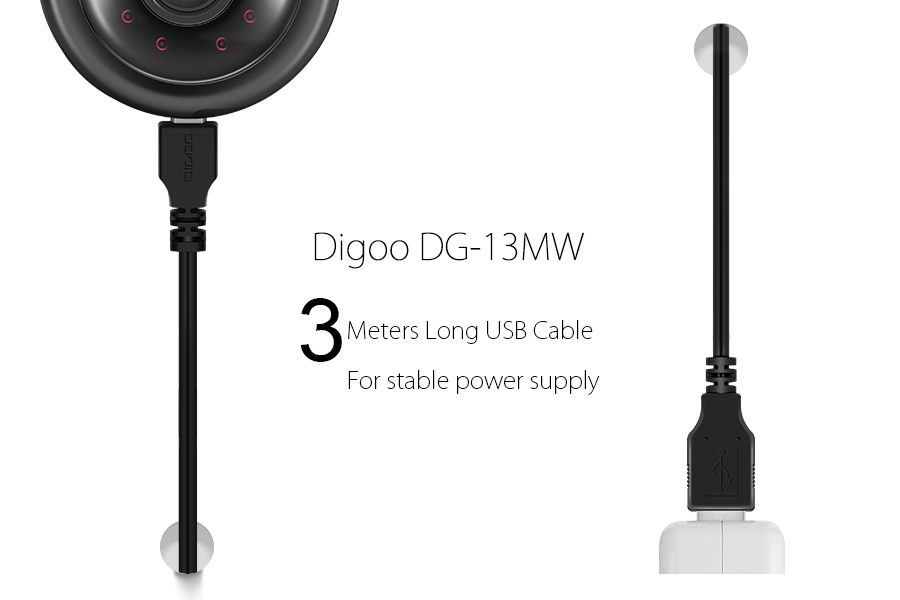 digoo dg-bb-13mw 3m micro usb power cable