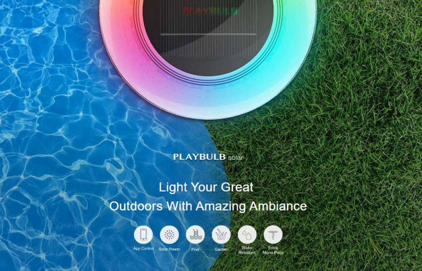 mipow playbulb garden pro smart bluetooth ip68 waterproof solar led garden and pool floating light