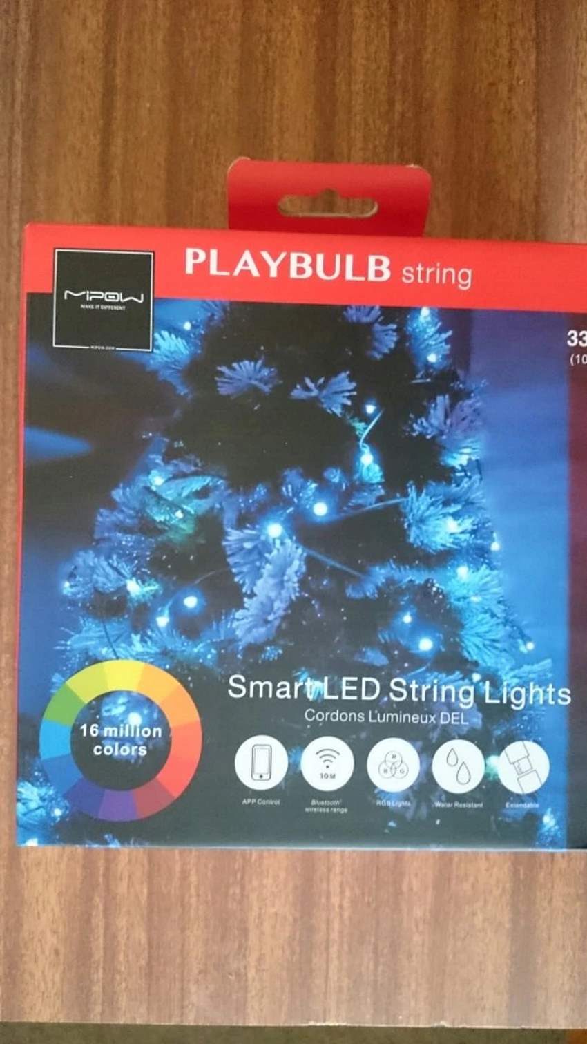 mipow playbulb string smart bluetooth ip65 waterproof indoor and outdoor led string lights