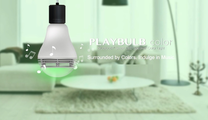 mipow playbulb color smart bluetooth rgb led bulb with 360 degree surround speaker