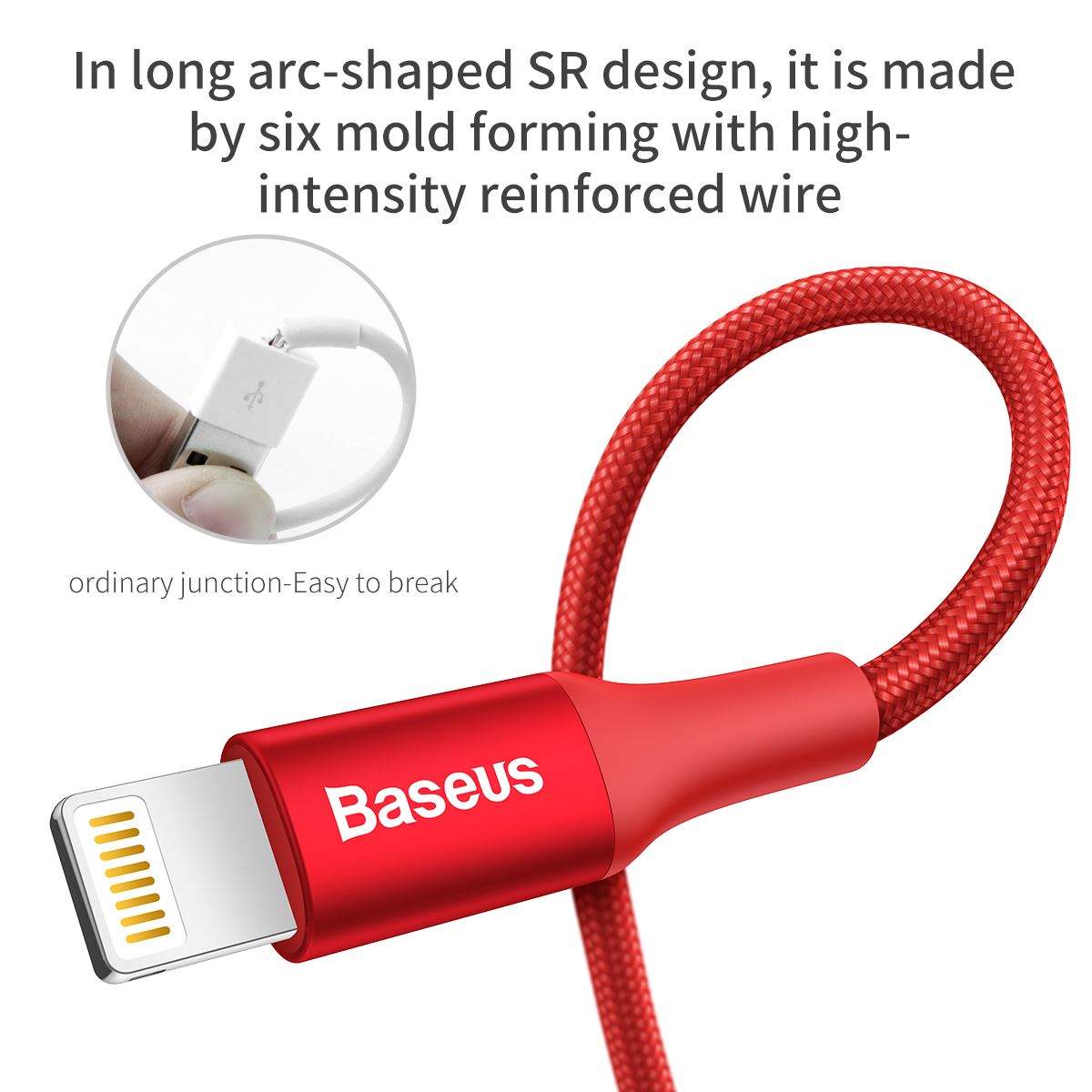 Baseus Apple MFI Certified Lightning 2.4A 1m Buletproof Kevlar RUI