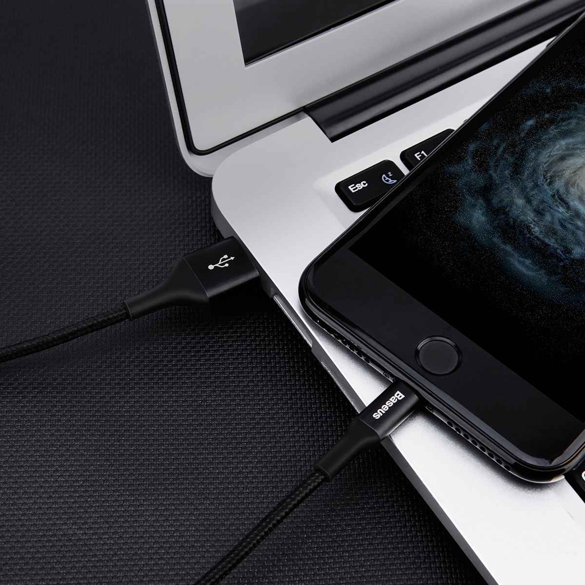 baseus apple mfi certified lightning 2.4a 1m buletproof kevlar rui series data sync and fast charging cable