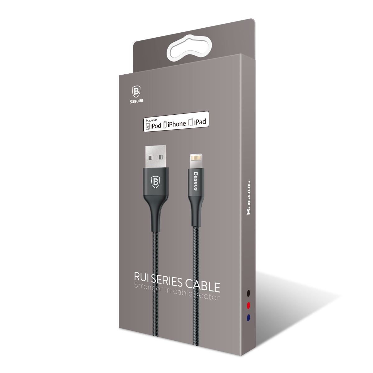 baseus apple mfi certified lightning 2.4a 1m buletproof kevlar rui series data sync and fast charging cable
