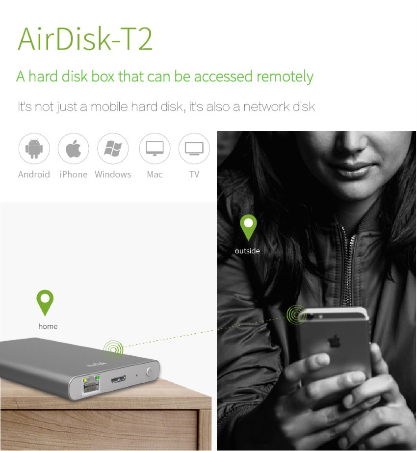 dm t2 airdisk usb 3.0 portable network 2.5 hdd ssd sata hard disk drive enclosure