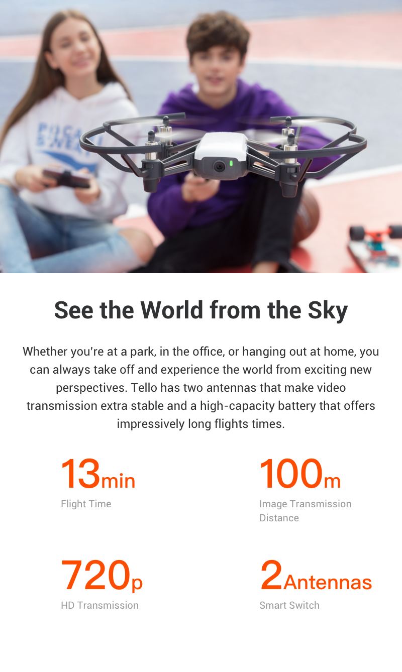 DJI Ryze Tello WiFi FPV 720p Quadcopter Drone