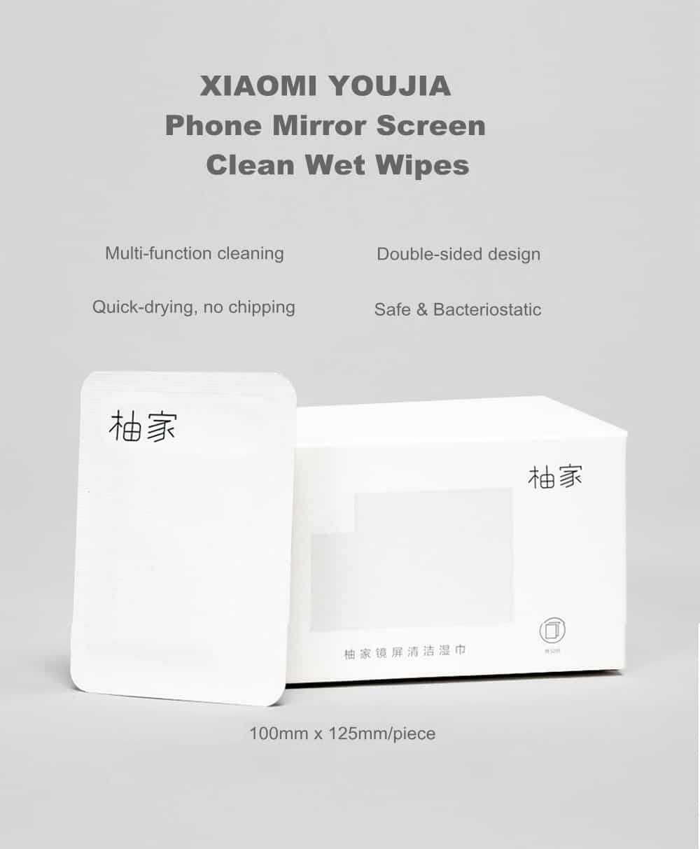 xiaomi youjia wet cleaning wipes for mobile smartphone laptop notebook tablet lcd monitor tv screen and spectacles glasses