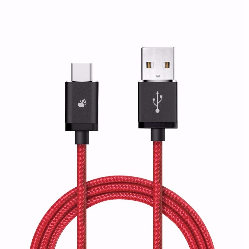 blitzwolf bw-cb9 type-c 2.4a 3m data sync and fast charging reversible usb braided cable