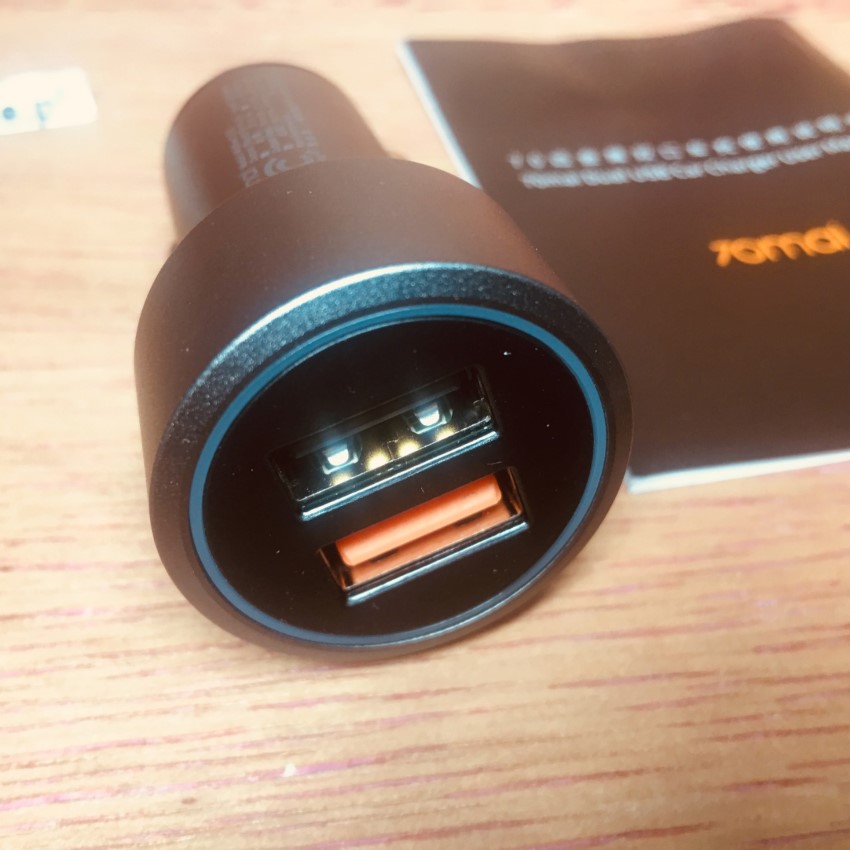 xiaomi 70mai midrive cc02 18w qualcomm certified quick charge 3.0 dual-port usb fast car charger