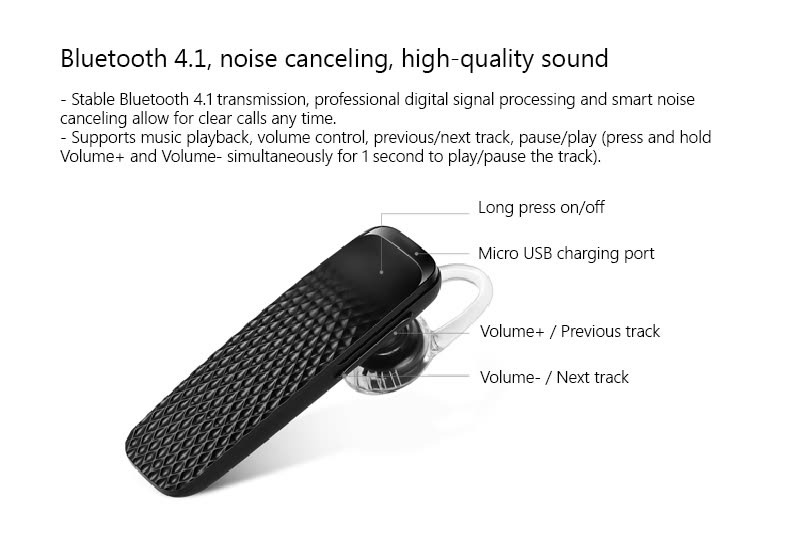 huawei honor am04s wireless bluetooth hd headset with mic