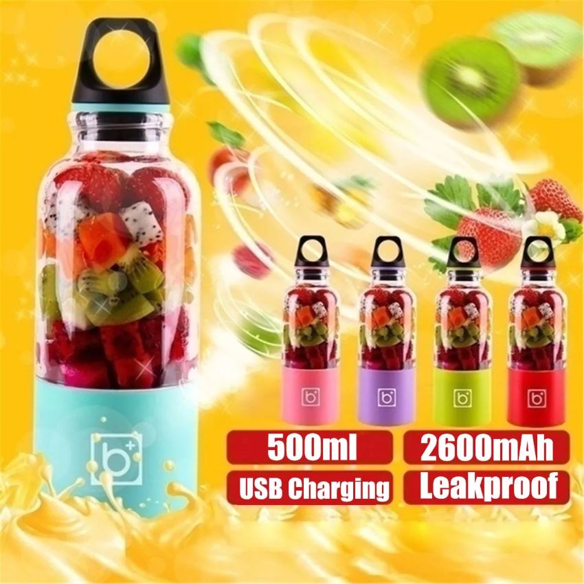 bingo 500ml portable 2600mah rechargeable vortex gym shaker fruit smoothie juicer blender (upgraded version)