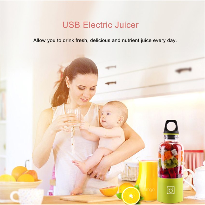 bingo 500ml portable 2600mah rechargeable vortex gym shaker fruit smoothie juicer blender (upgraded version)