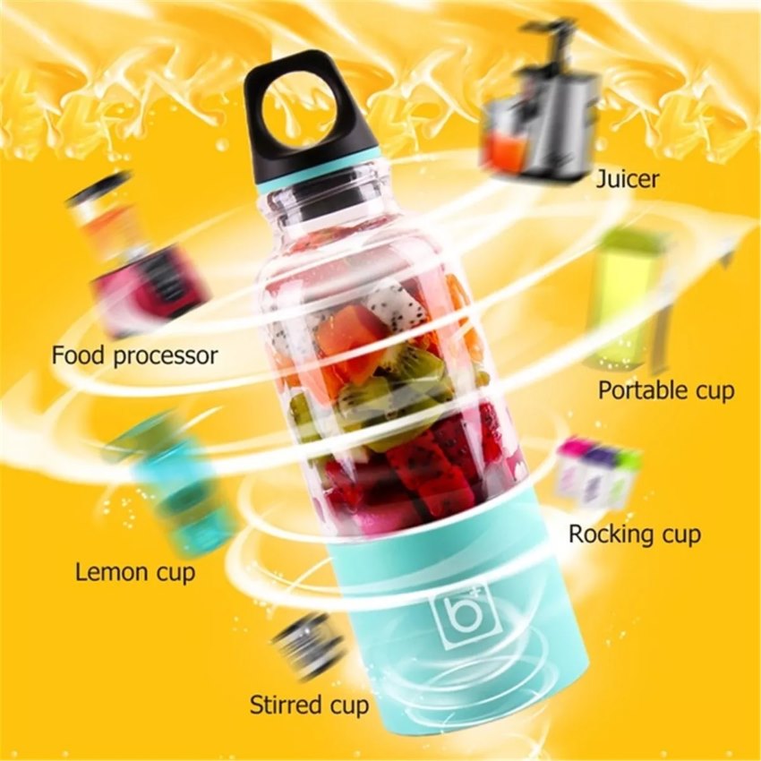 bingo 500ml portable 2600mah rechargeable vortex gym shaker fruit smoothie juicer blender (upgraded version)