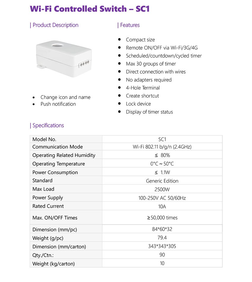 broadlink sc1 contros 10a 2500w smart wifi remote control switch