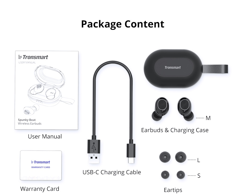 tronsmart spunky beat bluetooth 5.0 tws earphones