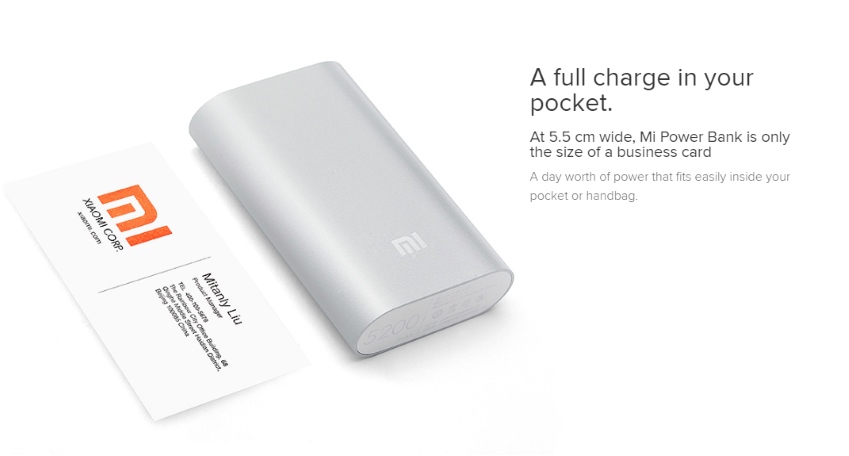 xiaomi mi power bank 5200mah