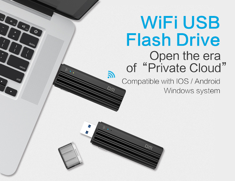 DM S6 WiFi USB USB 3.0 Flash Drive for iPhone Android PC 