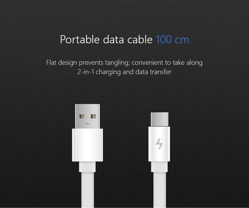 Xiaomi ZMI MicroUSB 2A Fast Charging Flat Data Cable