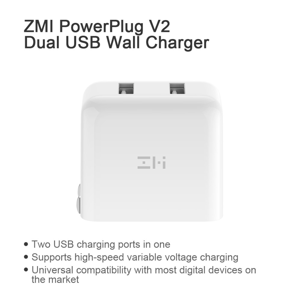 Xiaomi ZMI Dual Port 18W QC 3.0 Charger with Type-C USB Cable