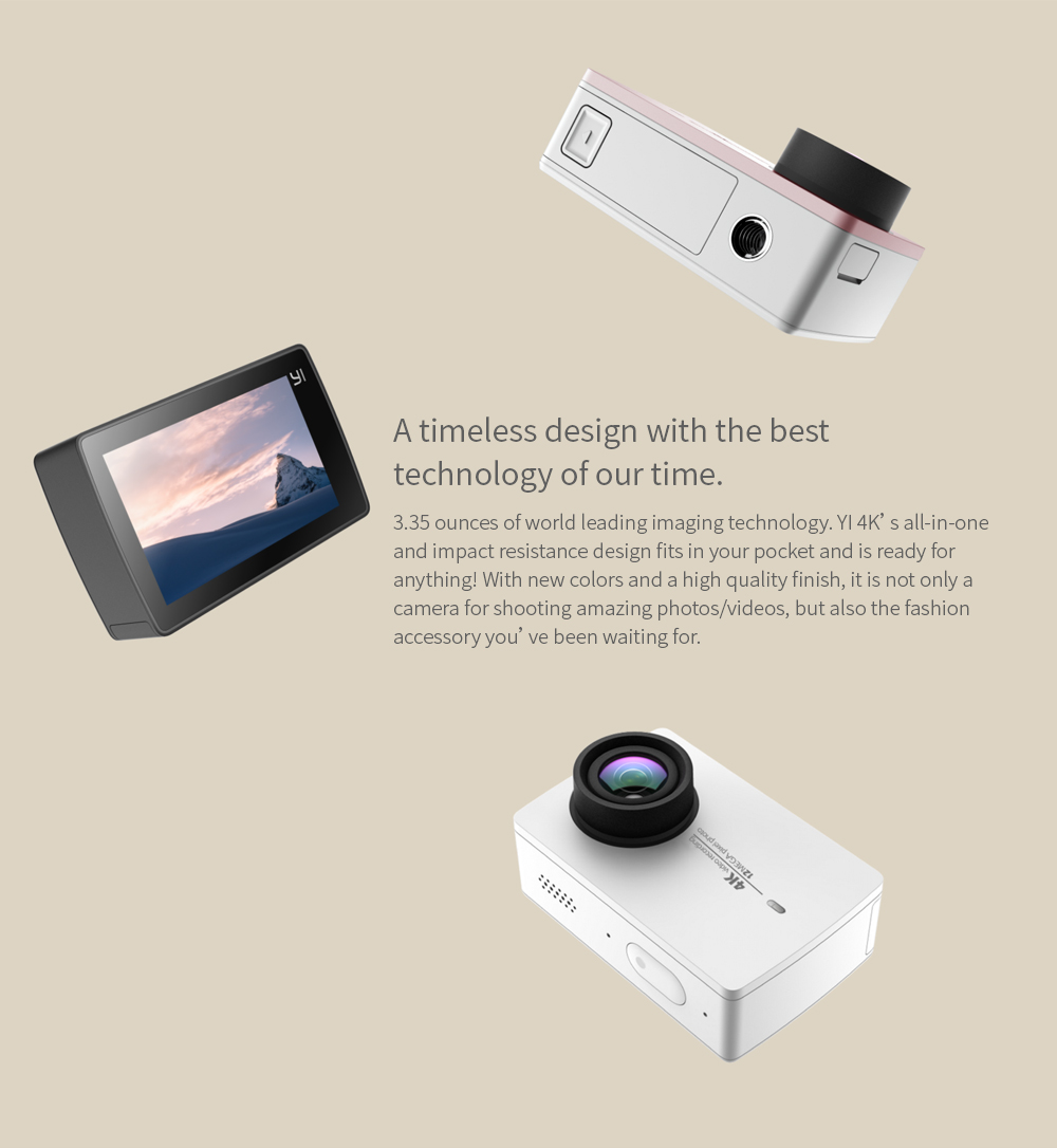 Xiaomi Yi 4K Action and Sports Camera with EIS (White)