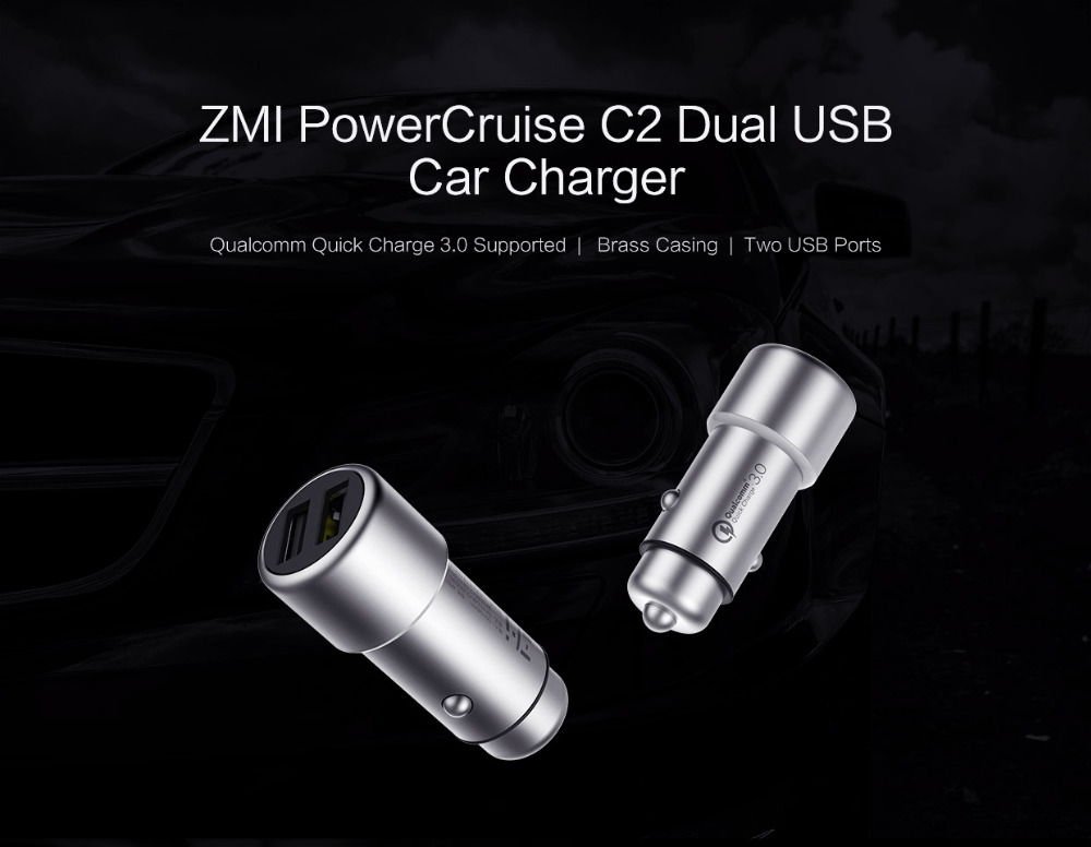 Xiaomi ZMI Quick Charge 3.0 5V 3.6A 18W Dual USB Car Charger