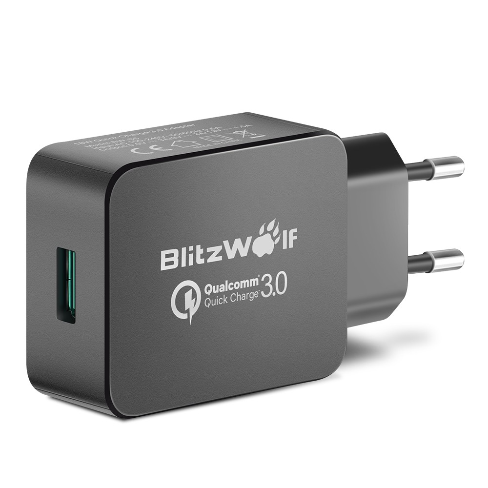 BlitzWolf BW-S5 Qualcomm Certified QC 3.0 3A 18W USB Wall Charger