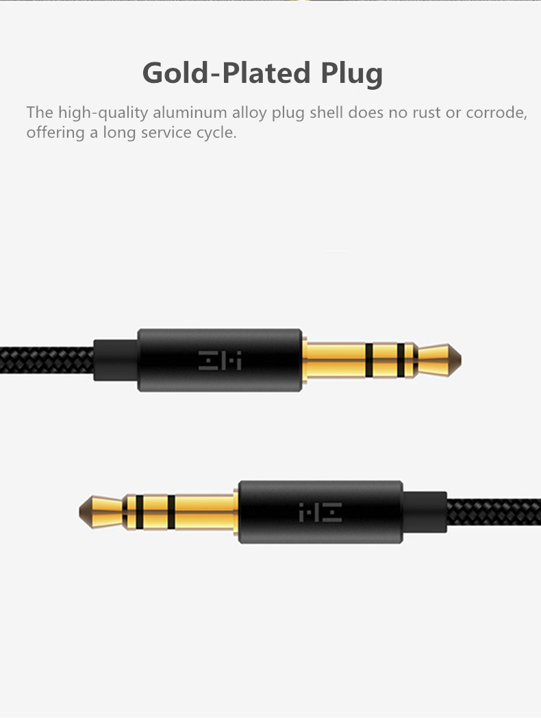 xiaomi zmi 3.5mm male to 3.5mm male 1m braided aux audio cable