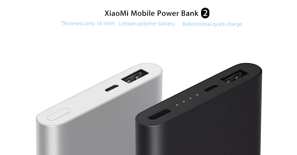 xiaomi mi power bank 10000mah v2 quick charge 2.0