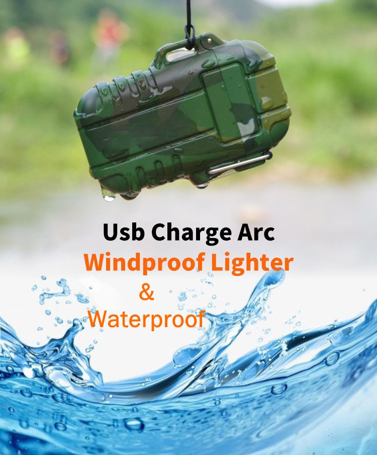 usb rechargeable waterproof electronic double arc lighter