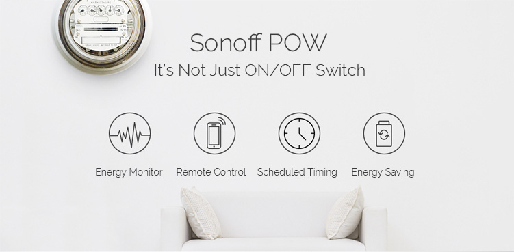 sonoff pow wifi smart switch with power consumption measurement