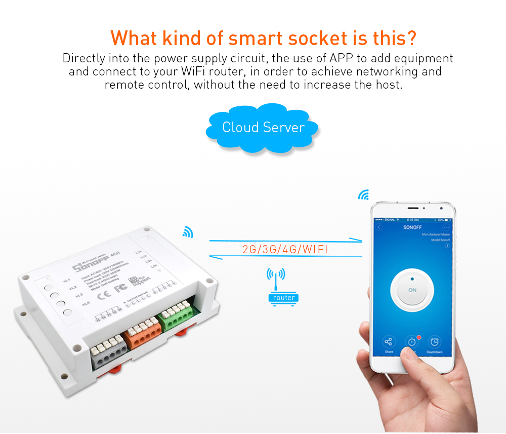 sonoff 4ch multichannel wifi smart switch