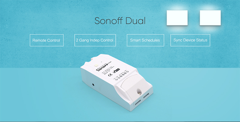 sonoff dual 2 channel wifi smart switch