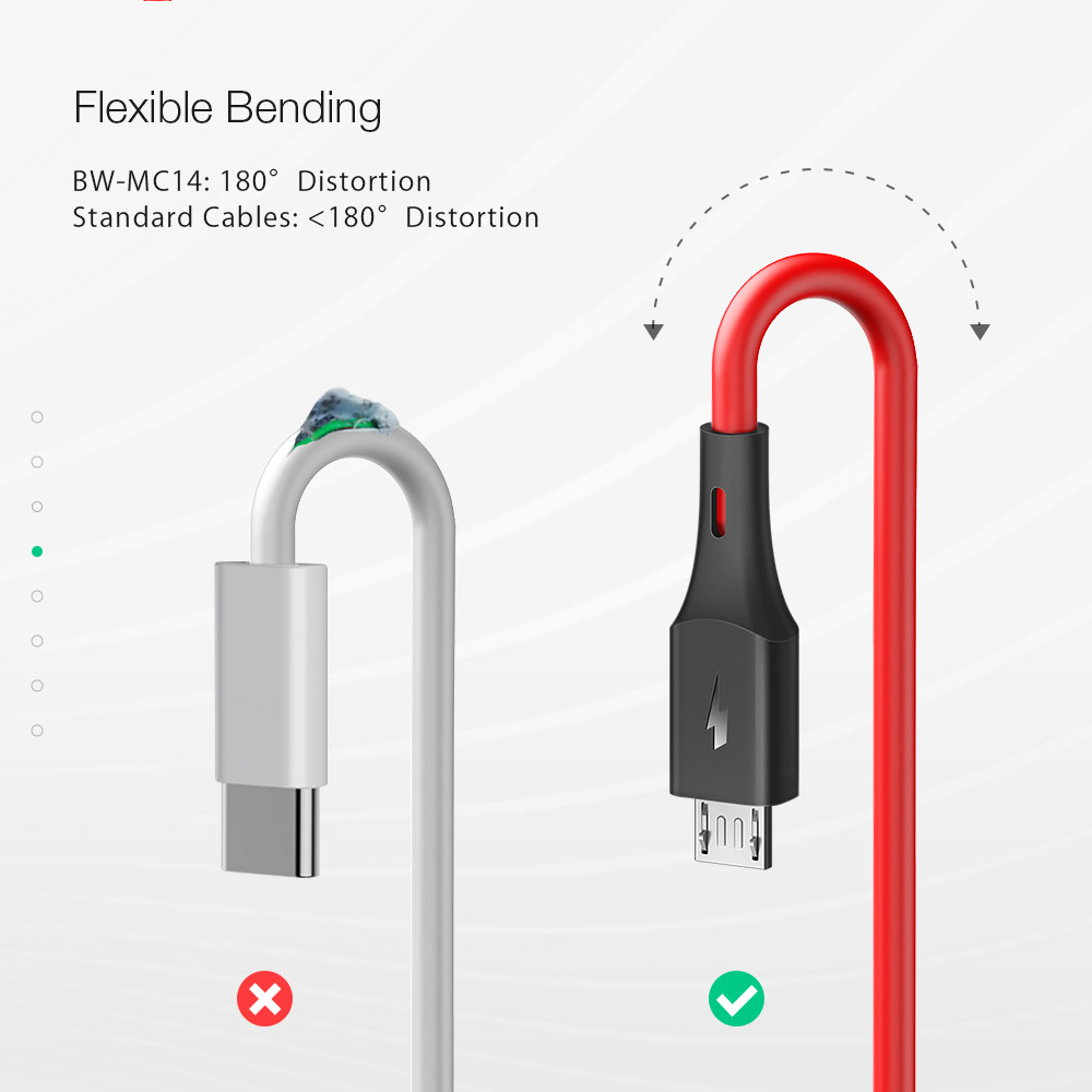 blitzwolf bw-mc14 micro usb 2a 1.8m quick charge 3.0 sync and charge cable
