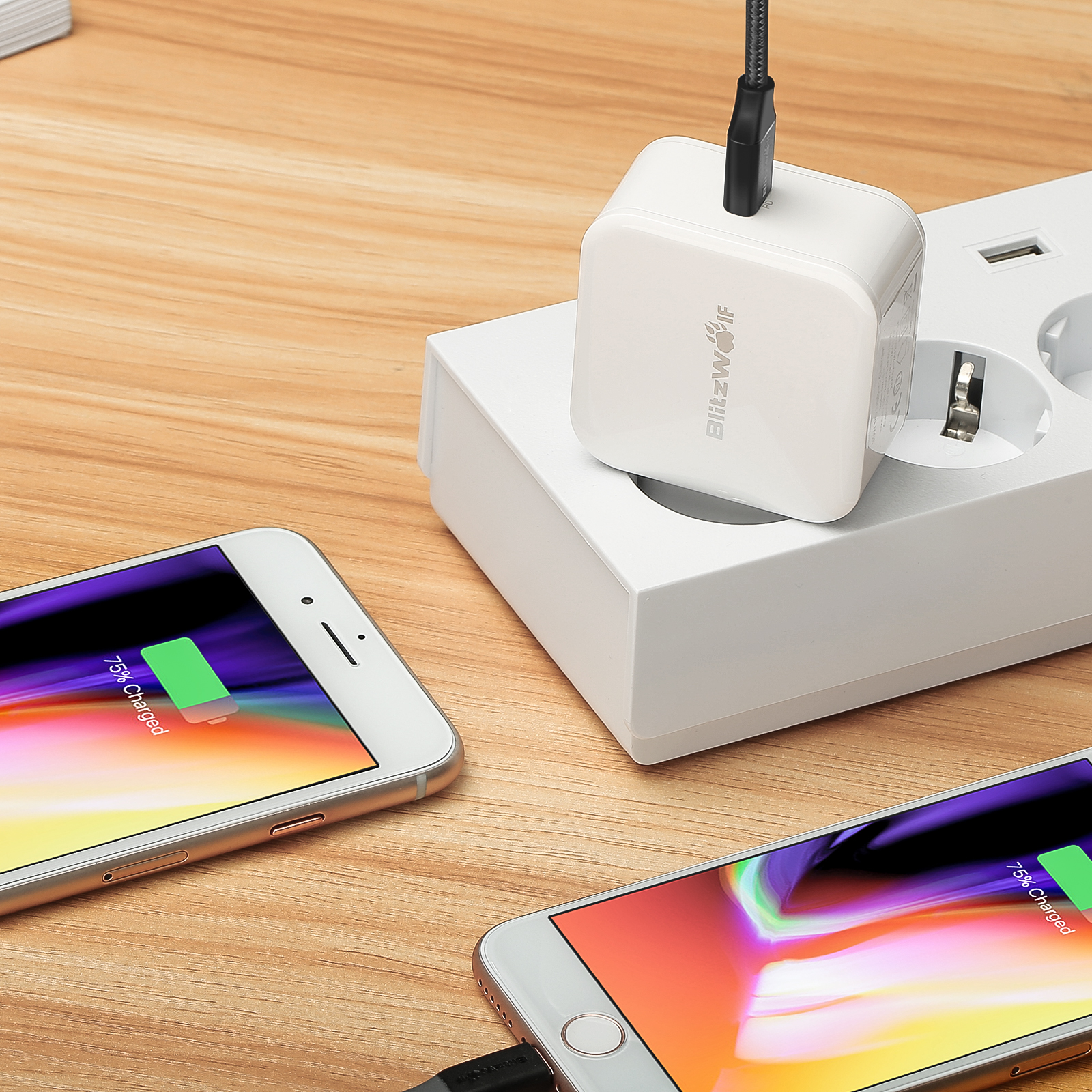 blitzwolf bw-s10 30w usb type-c pd charger with power3s tech