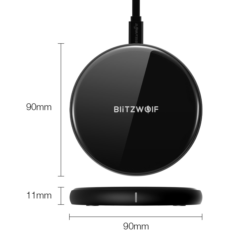 blitzwolf bw-fwc4 5w 7.5w 10w 15w fast wireless desktop charger pad