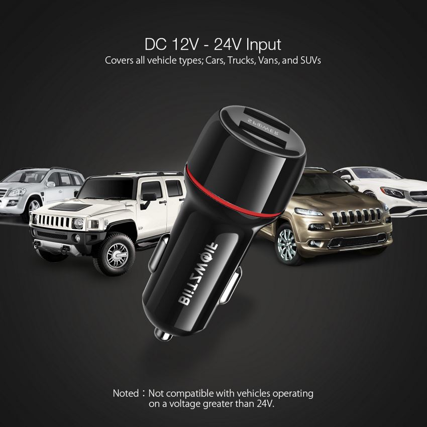 blitzwolf bw-sd1 24w dual port usb car charger with power3s tech