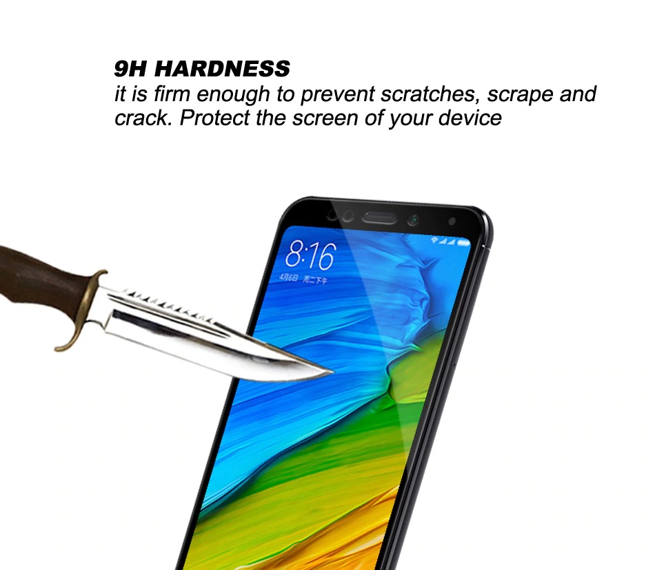 choetech 9h hardness tempered glass screen protector for xiaomi redmi note 5 global - redmi 5 plus
