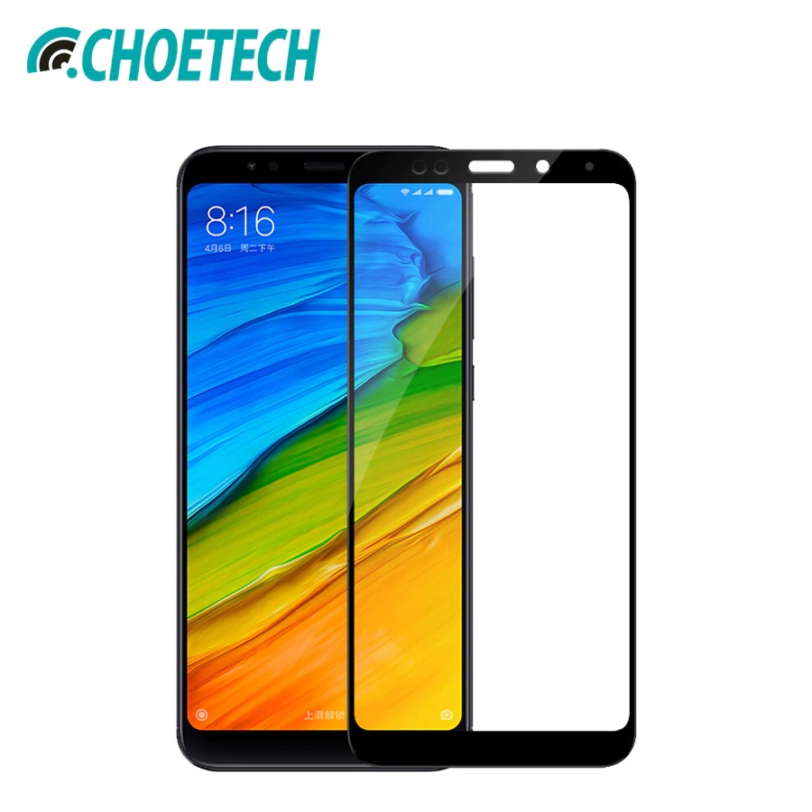 choetech 9h hardness tempered glass screen protector for xiaomi redmi note 5 global - redmi 5 plus