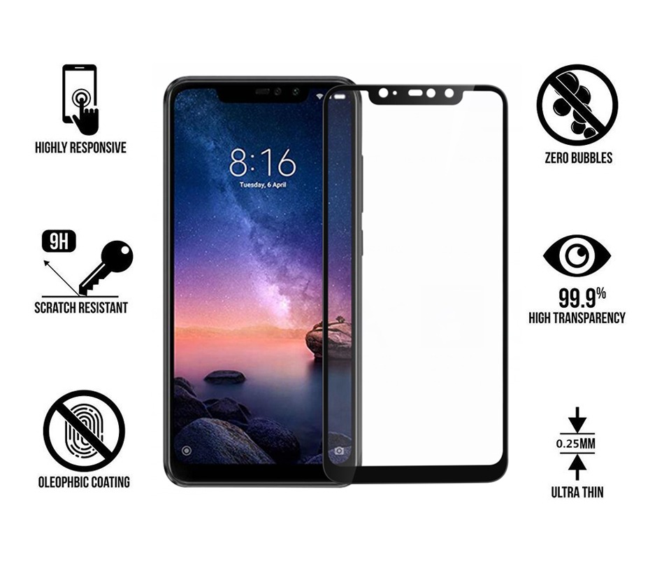 choetech 9h hardness tempered glass screen protector for xiaomi redmi note 6 pro global