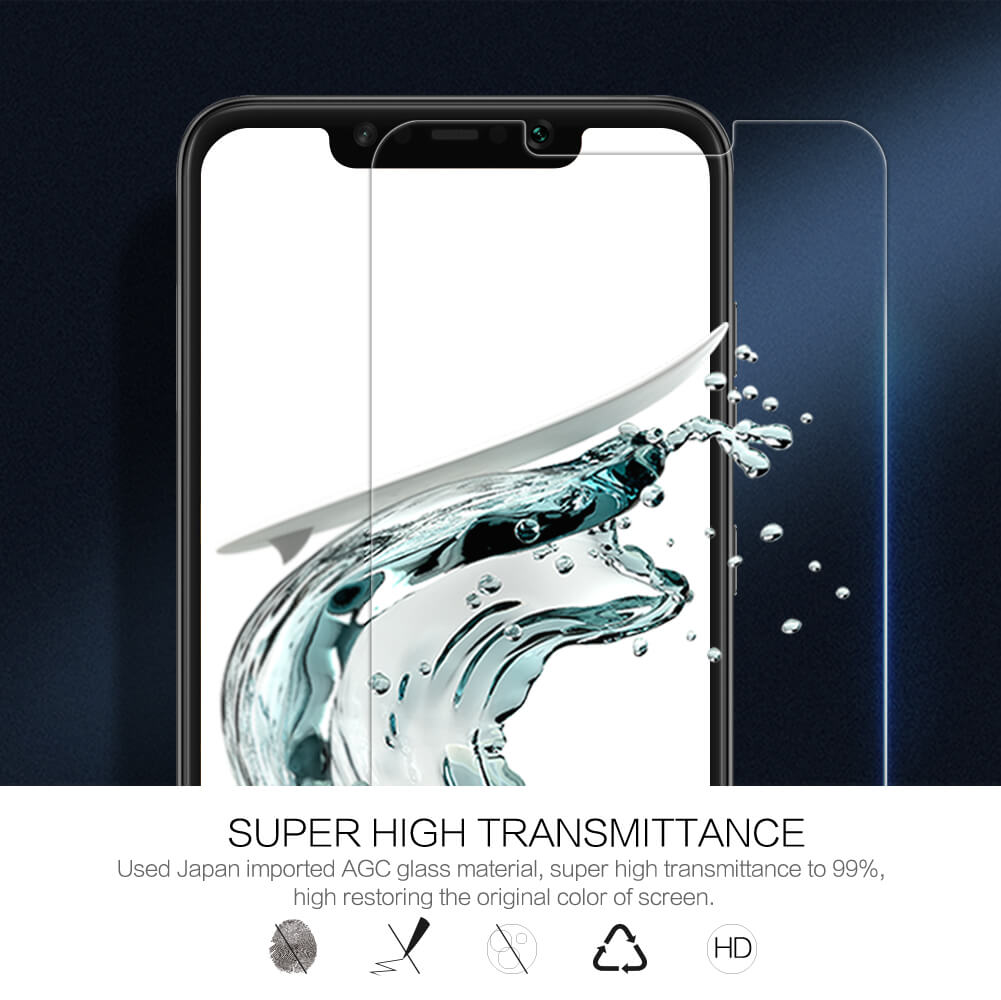 nillkin amazing h+ pro tempered glass screen protector for xiaomi pocophone f1
