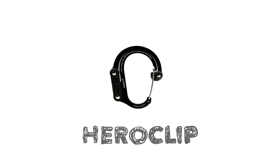 heroclip hybrid gear clip carabiner hook