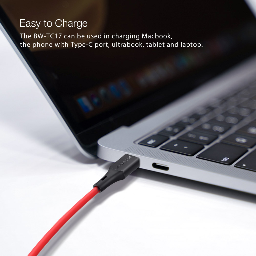 blitzwolf bw-tc17 type-c to type-c 3a 0.91m quick charge 4.0 pd 3.0 sync and charge cable