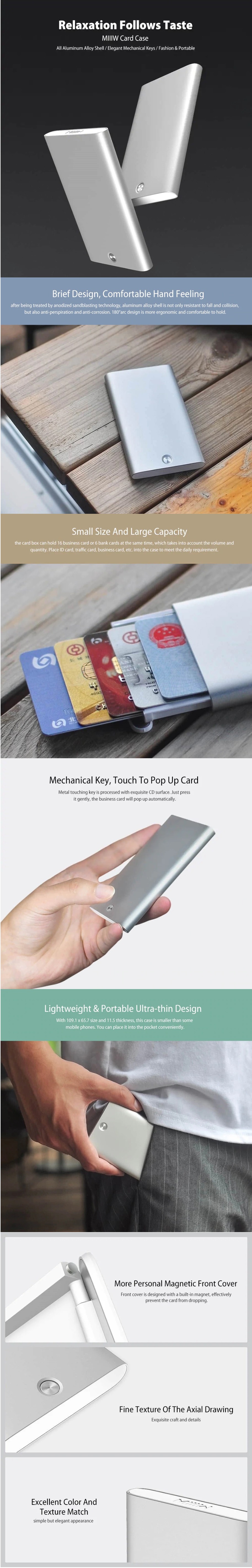 xiaomi miiiw automatic pop up business and credit card holder