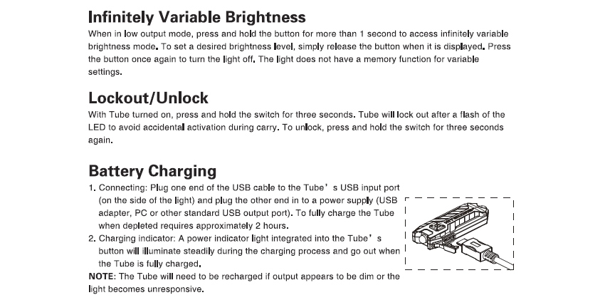 nitecore tube rechargeable usb mini flashlight edc keychain