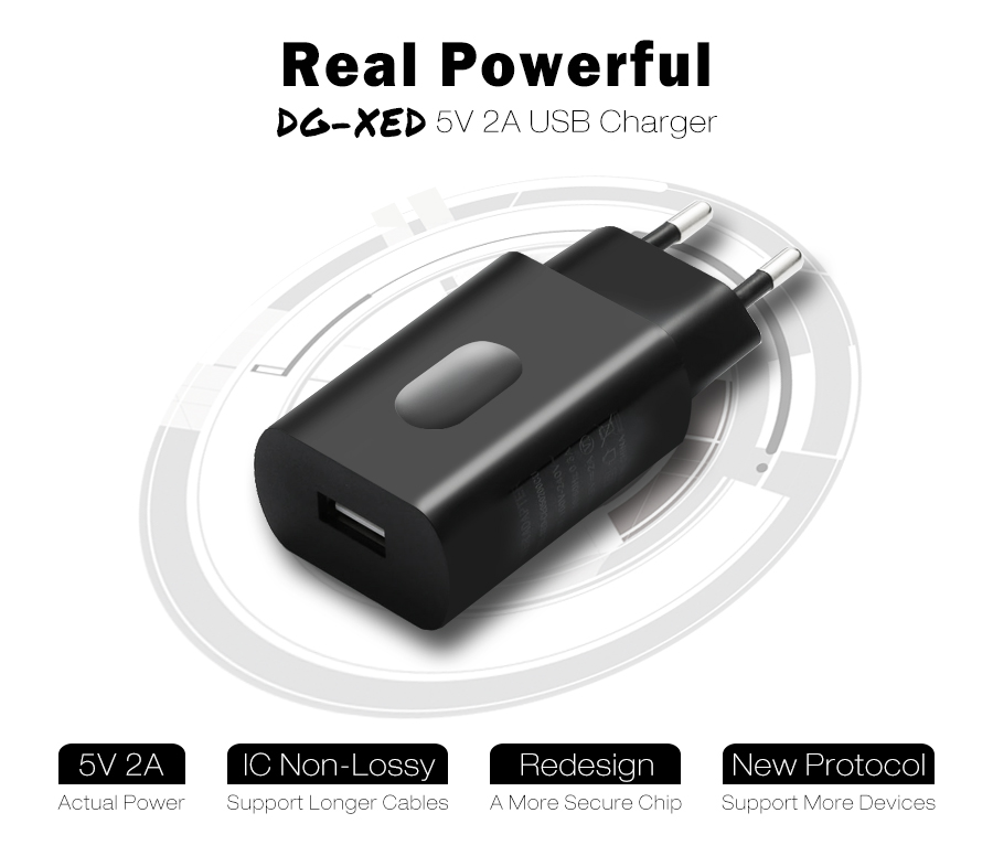 digoo dg-xed 5v 2a high power multipurpose usb wall charger